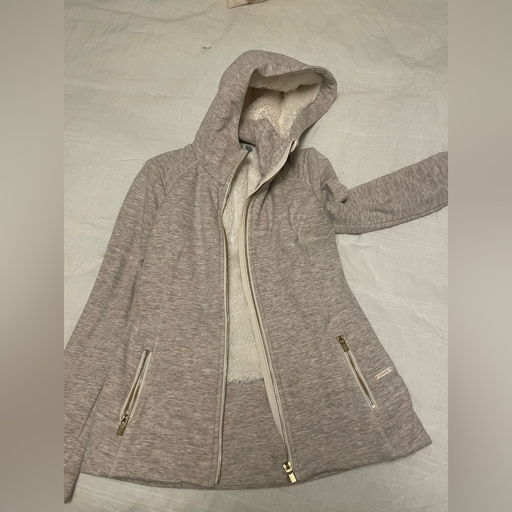 Best Athleta Cozy Zip Up- XS Oatmeal/Gold